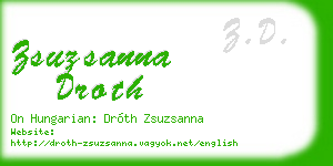 zsuzsanna droth business card